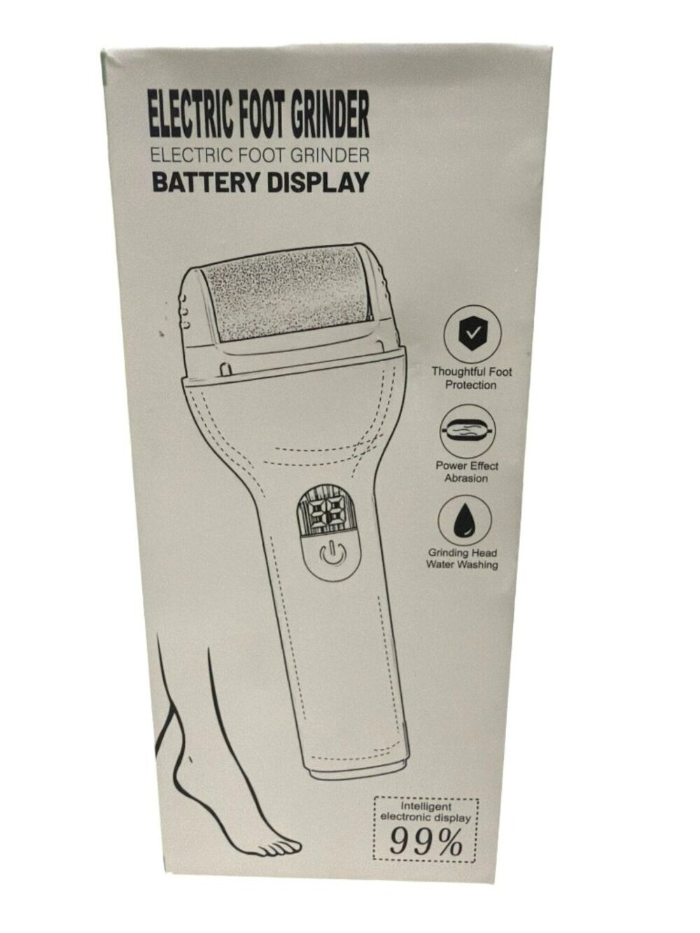 Electric Foot Grinder With Intelligent Battery Display & Water-Washable Grinding